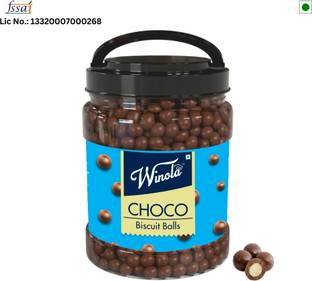 Winola Milk Choco Biscuits Balls (1 kg) Jar Crackles