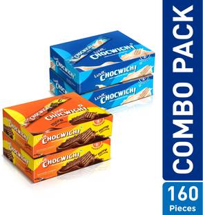 LuvIt Chocwich Brown & Chocwich White Crispy Wafer Chocolates | Crunchy & Delicious | Bars