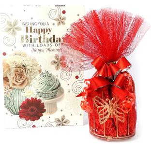 Choco charms CHOCOLATE METAL CAGE I GIFT PACK WITH BIRTHDAY GREETING CARD Bars