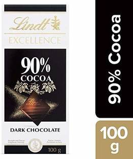 LINDT 90% Cocoa Dark Supreme Chocolate Bar (100g ) Bars