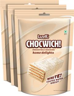 LuvIt Chocwich White Home Delights Wafer Chocolates | Crunchy & Delicious | Homepack | Gift Combo Bars