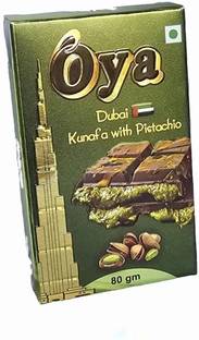 Oya Dubai Premium Kunafa and Pistachios (with extra filling) Chocolate 80gm Bars