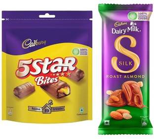 Cadbury 5 Star Chocolate & Silk Roast Almond Bars