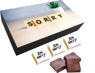 CHOCOINDIANART Attractive Sorry 6pcs Delicious Chocolate Gift Bars