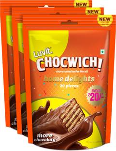 LuvIt Chocwich Home Delights Wafer Chocolates | Crunchy & Delicious | Homepack | Bars