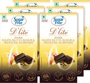 Sugarfree D'lite Hazlenut & Almonds Dark Chocolate Bars
