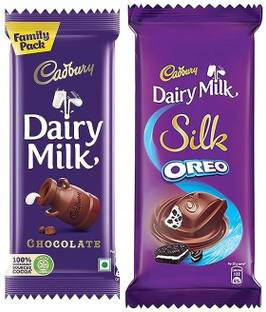 Cadbury Dairy Milk Chocolate Bar Family Pack & Silk Oreo Chocolate Bars