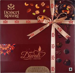 Dessertspring 185G - MESSAGE BOX - RED - DIWALI -CHOCOLATE GIFT PACK - PACK OF 2 Bites