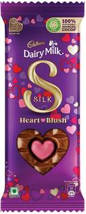 Cadbury Dairy Milk Silk Plain Valentine Heart Blush Chocolate Bars
