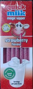 Decadent Foods Magic Sipper Milk Straw Strawberry Flavour 13 Straw Bites