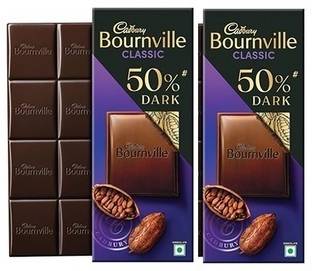 Cadbury BOURNVILLE DARK CHOCOLATE 50 % DARK CLASSIC RICH IN COCOA Bars