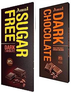Amul SUGARFREE Dark Chocolate & Dark Chocolate Bars