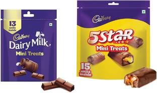 Cadbury DAIRY MILK MINI TREATS & 5 STAR MINI TREATS SUPER PACK Bars
