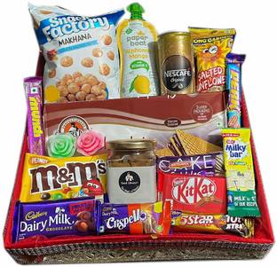 FOOD LIBRARY THE MAGIC OF NATURE Diwali Gift Hamper Basket for All Occasions Assorted Snacks