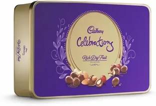 Cadbury Celebrations Rich Dry Fruit Chocolate Gift Box, Bars