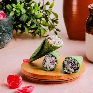 Kashio's Paan Millet Cones with Gulkand and Coconut – A Sweet After-Meal Delight Crackles