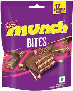 NESTLE MUNCH CRUNCHY CHOCOLATE WITH CRUNCHY TASTE WAFER BAG Bars