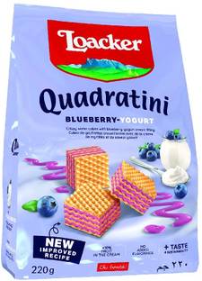 LOACKER Quadratini Blueberry-Yoghurt with Crispy Wafers Cubes Bars