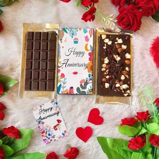 Expelite Happy Anniversary Chocolate Bar Gift for Didi and Jiju -100 gm Happy Anniversary Chocolate gift Box for Wife Bars