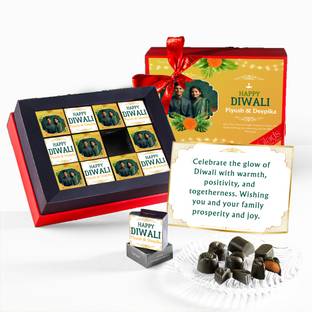 TinyGlads Diwali Chocolate Box Gift for Family & Friends | Assorted Flavours Truffles