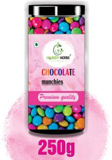 Hobby Herbs Chocolate Munchies 250gm |Chocolate Buttons | Chocolate for Cake Decorations | Truffles