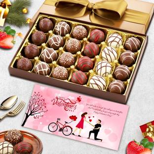 WINNI CELEBRATE RELATIONS Truffle 24 Pcs Valentine chocolate Gift hamper For Girls Truffles