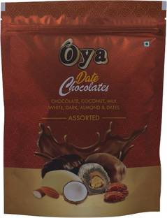 Oya Chocolate Crunchy Almond Dates |1 Kg (Assorted Chocolates, Mini) Bites