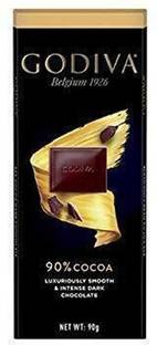Godiva Belgium 1926 90% Cocoa Luxuriously Smooth & Intense Dark Chocolate (IMPORTED) Bars