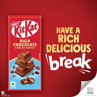 NESTLE KitkaT RICH Chocolate Coated Wafer Bar RICH IN EVERY BITE CRISPY COCOA WAFER Bars