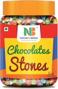 Nature's Bridge Stone Chocolate Munchies Jar Pack 900 Gm / Rock Shaped Chocolate Gem s / Stone Candy 900 Gm Truffles