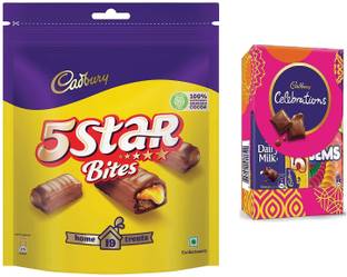 Cadbury 5 Star Chocolate 191g & Celebration 62g Rakhi chocolate Gift pack Bars
