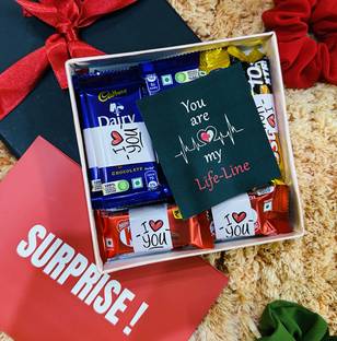 OddClick You Are My Life Line valentine day special gift 10 pcs Chocolate Gift Box Truffles