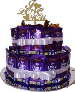 Cadbury Dairy Milk & Melody Combo & I Love You Cake Topper Bars