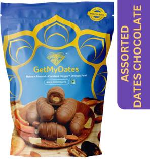 जेटमीडेट्स Assorted Premium Dates Chocolate with Almond and Fruits