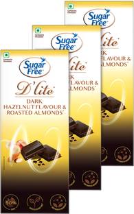 Sugarfree D'lite Hazlenut & Almonds Dark Chocolate Bars