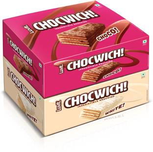 LuvIt Chocwich Brown & Chocwich White Wafer Chocolates | Crunchy & Delicious | Bars