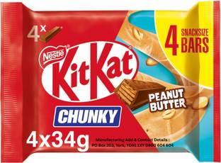 NESTLE Kitkat Chunky Peanut Butter Chocolate Luxury in Every Piece (IMPORTED FROM UK) Bars