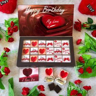 Expelite Happy Birthday My love - 18 Pc Birthday Chocolate Gift for Wife Bars