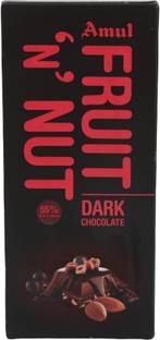 Amul Fruit N Nut, Dark Chocolate- 55% Rich In Cocoa, 150 g Carton | Bars