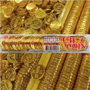 Choc Coin Chocolate Flavor Gold Coin Candy (IMPORTED FROM THAILAND) Truffles
