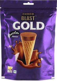Pure Temptation Gold Chocoblast - Premium Chocolate Filled Waffle Cones Bites