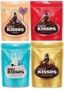 HERSHEY'S Kisses Vegetarian MILK,C N C , CASHEWS,DARK N ALMONDS CHOCOLATES Bars