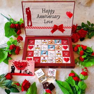 Expelite Happy Anniversary Gift For Love - 24 Pc Chocolate for Anniversary Bars