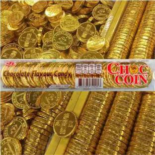 Choc Coin Chocolate Flavor Gold Coin Candy (IMPORTED FROM THAILAND) Truffles