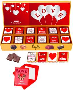 Expelite Romantic Valentine Gift For Boyfriend 12 Chocolates , Valentines Day Chocolate Box Online Bars