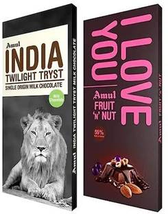 Amul FRUIT & NUT +TWILIGHT MILK CHOCOLATE Bars