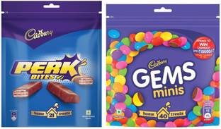 Cadbury Perk Chocolate & Gems Chocolate Bars