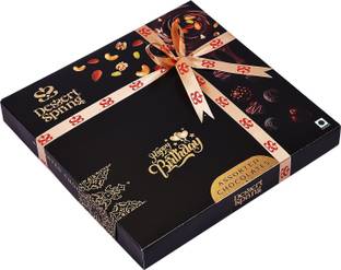 Dessertspring MESSAGE BOX - BLACK - BIRTHDAY - GIFT HAMPER CHOCOLATE GIFT PACK 185g Bites