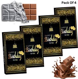 Expelite Return gifts for Birthday Pack of 4 (35g Each ) Birthday chocolate gift Bars