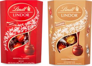 LINDT Lindor Assorted And Milk Combo Truffles